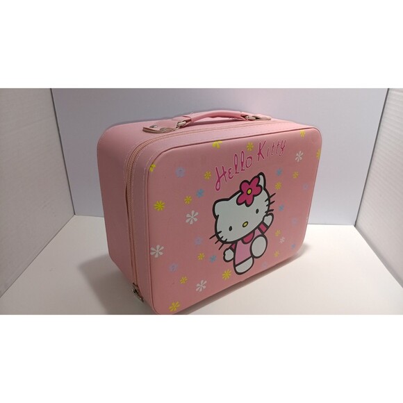 Pink Hello Kitty Travel Cosmetic Case Box Beauty Makeup Case Bag Organizer - Picture 4 of 7